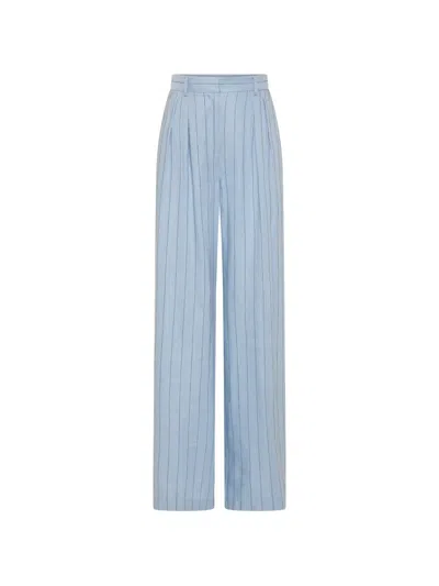Rebecca Vallance Effie Pinstriped Trousers In Blue