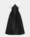 Rebecca Vallance Eliza Off The Shoulder Midi Dress In Black