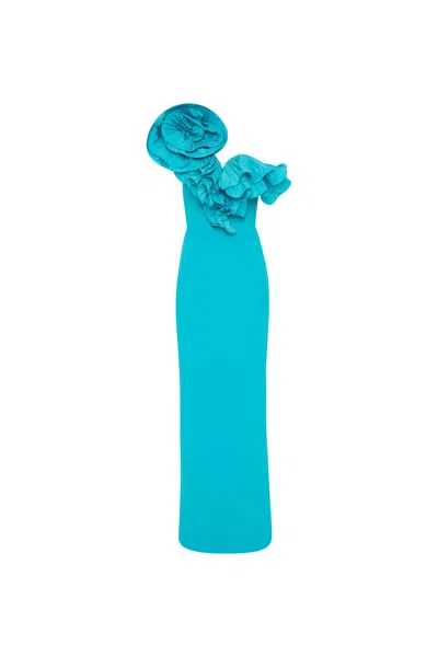 Rebecca Vallance Ella Gown In Blue
