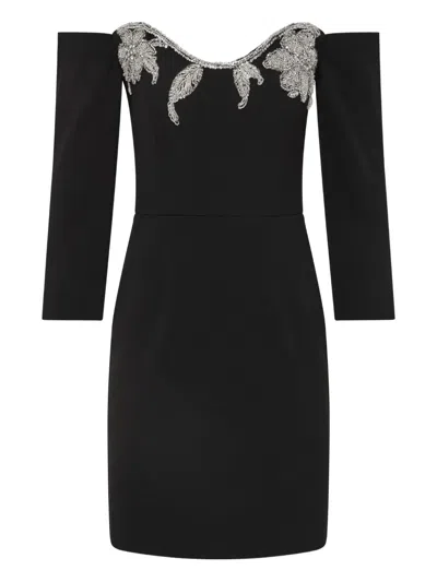 Rebecca Vallance Ellerie Embellished Mini Dress In Black