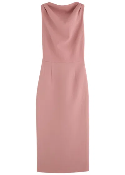 Rebecca Vallance Elora Crepe Midi Dress In Rose