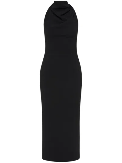 Rebecca Vallance Elora Midi Dress In Black