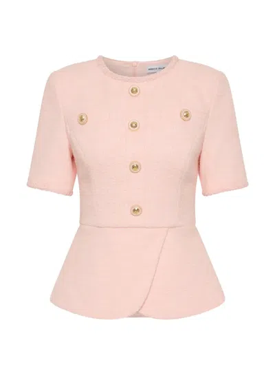 Rebecca Vallance Elvie Peplum Top In Pink