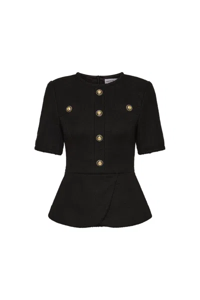 Rebecca Vallance Elvie Top In Black