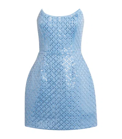 Rebecca Vallance Embellished Alix Mini Dress In Blue