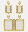 Rebecca Vallance Embellished Gold-plated Drop Earrings In Gold