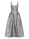 Rebecca Vallance Embellished Sterling Midi Dress In Gray