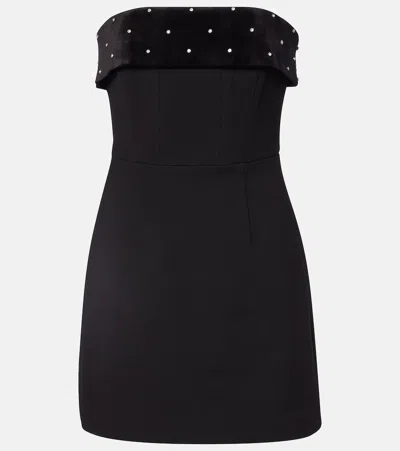 Rebecca Vallance Embellished Strapless Minidress In Black