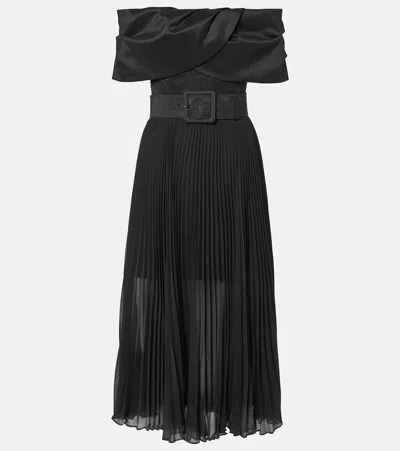 Rebecca Vallance Emelie Midi Dress In Black