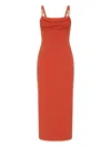 Rebecca Vallance Empress Midi Dress In Orange