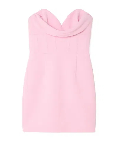 Rebecca Vallance Empress Strapless Pleated Mini Dress In Pink