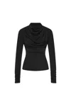 Rebecca Vallance Erin Cowl-effect Long-sleeve Top