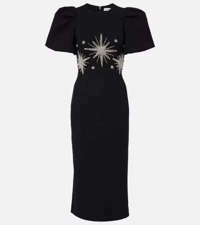 Rebecca Vallance Estella Embellished Midi Dress In Black