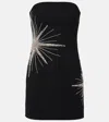 Rebecca Vallance Womens Black Estella Strapless Stretch-woven Mini Dress In Black