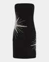 Rebecca Vallance Womens Black Estella Strapless Stretch-woven Mini Dress In Black