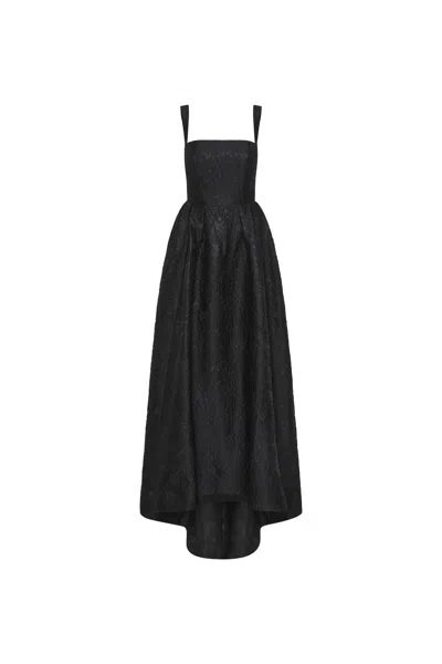 Rebecca Vallance Esther Strap Gown In Black