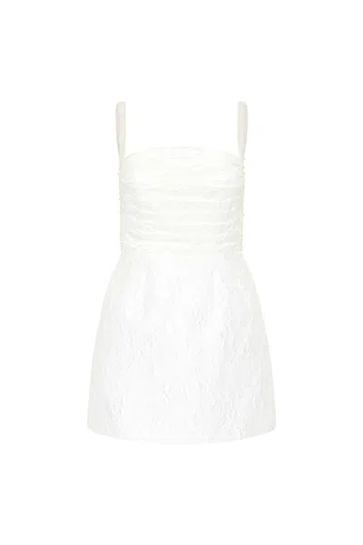 Rebecca Vallance Esther Strap Mini Dress In White
