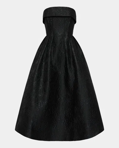 REBECCA VALLANCE ESTHER STRAPLESS MIDI DRESS