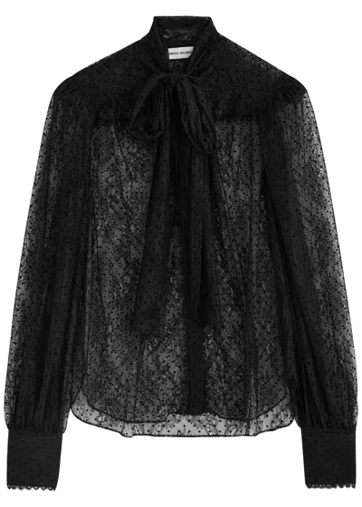 Rebecca Vallance Ethel Lace Blouse In Black