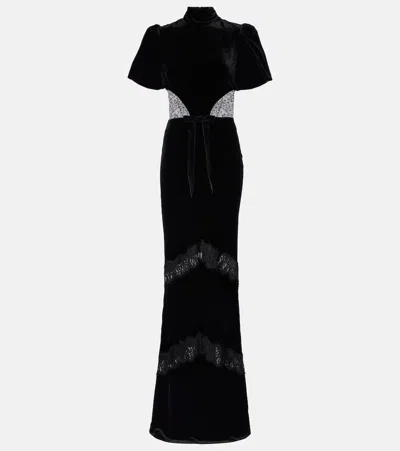 Rebecca Vallance Ethel Puff-sleeve Maxi Dress In Black