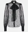 Rebecca Vallance Ethel Semi-sheer Blouse In Black