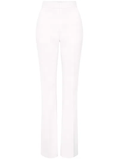 Rebecca Vallance Evelyn High-waisted Straight-leg Trousers In White
