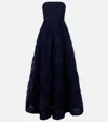 Rebecca Vallance Fernanda Organza Gown In Blue