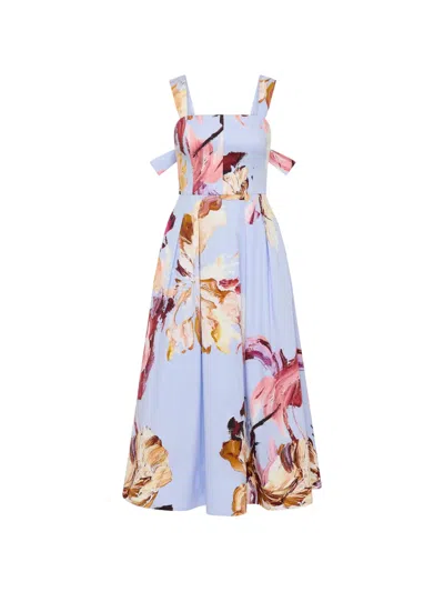 Rebecca Vallance Fleur De Lis Floral-print Midi Dress In Multi