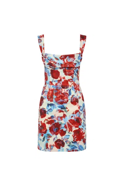 Rebecca Vallance Fleurette Mini Dress In Red