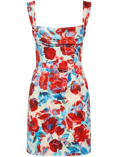 Rebecca Vallance Fleurette Mini Dress In Red