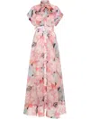 Rebecca Vallance Floral-print Gown In Pink