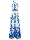 Rebecca Vallance Orchid Blues Maxi Dress In White