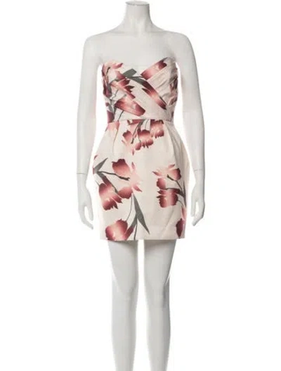Pre-owned Rebecca Vallance Floral Print Mini Dress W/ Tags In Multicolor