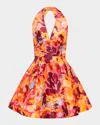 Rebecca Vallance Gardenia Mini Dress In Pink Floral Print