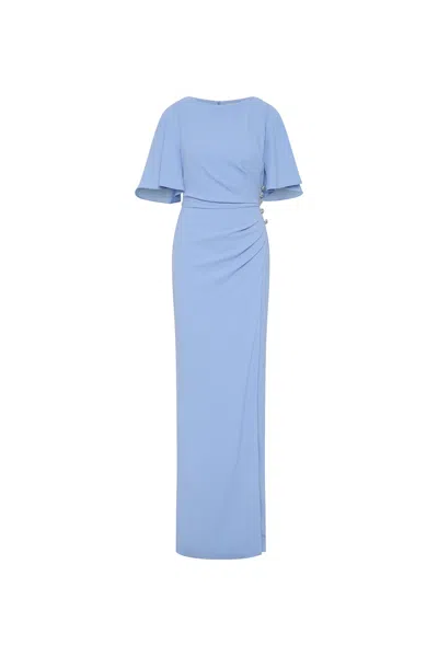 Rebecca Vallance Gimlet Gown In Blue