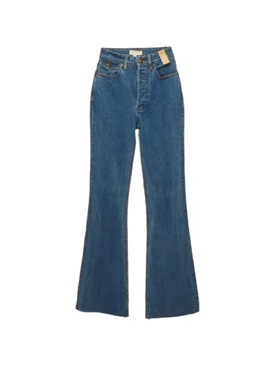 Pre-owned Rebecca Vallance Gisele Flare Jeans In Blue