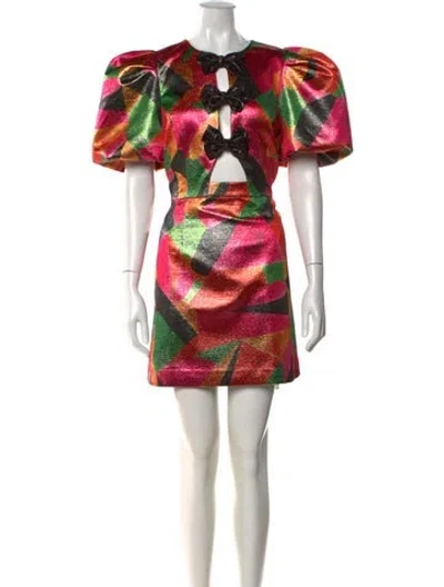 Pre-owned Rebecca Vallance Graphic Print Mini Dress W/ Tags