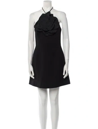 Pre-owned Rebecca Vallance Halterneck Mini Dress In Black