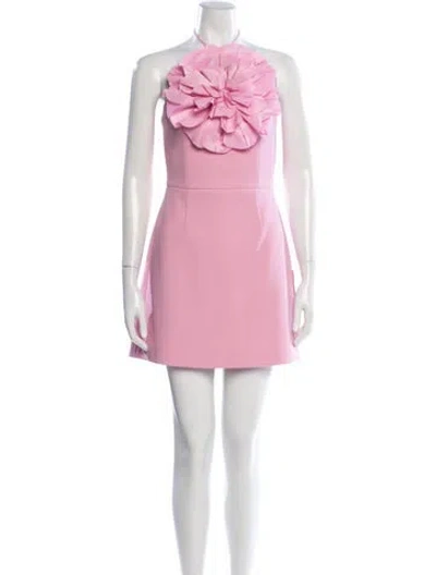 Pre-owned Rebecca Vallance Halterneck Mini Dress In Pink
