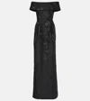 Rebecca Vallance Henrietta Brocade Bustier Gown In Black