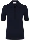 Rebecca Vallance Indy Polo Knit Top In Blue