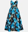 Rebecca Vallance Ingrid Strapless Midi Dress In Multi