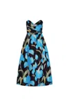 Rebecca Vallance Ingrid Strapless Midi Dress In Black