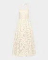 Rebecca Vallance Irena Sleeveless A-line Halter Midi Dress