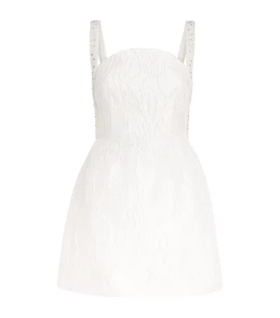 Rebecca Vallance Jacquard Winslet Mini Dress In White