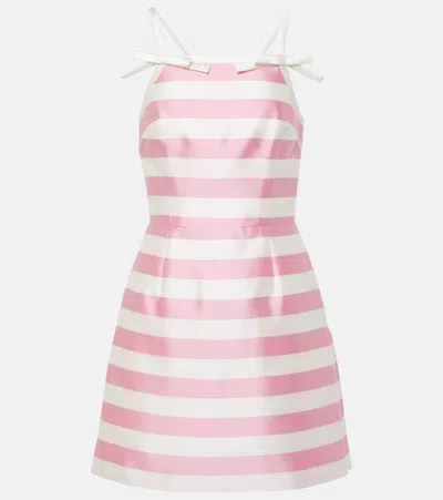 Rebecca Vallance Jocelyn Striped Square-neck Mini Dress