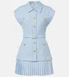 Rebecca Vallance Jonie Belted Pleated Minidress