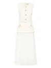 Rebecca Vallance Jonie Sleeveless Midi Dress In Neutral