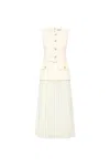Rebecca Vallance Jonie Sleeveless Midi Dress In Neutral