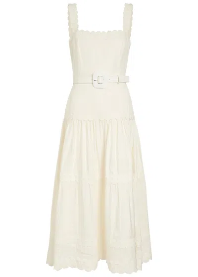 Rebecca Vallance Kahlia Midi Dress In White